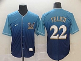 Brewers 22 Christian Yelich Royal Drift Fashion Jersey,baseball caps,new era cap wholesale,wholesale hats